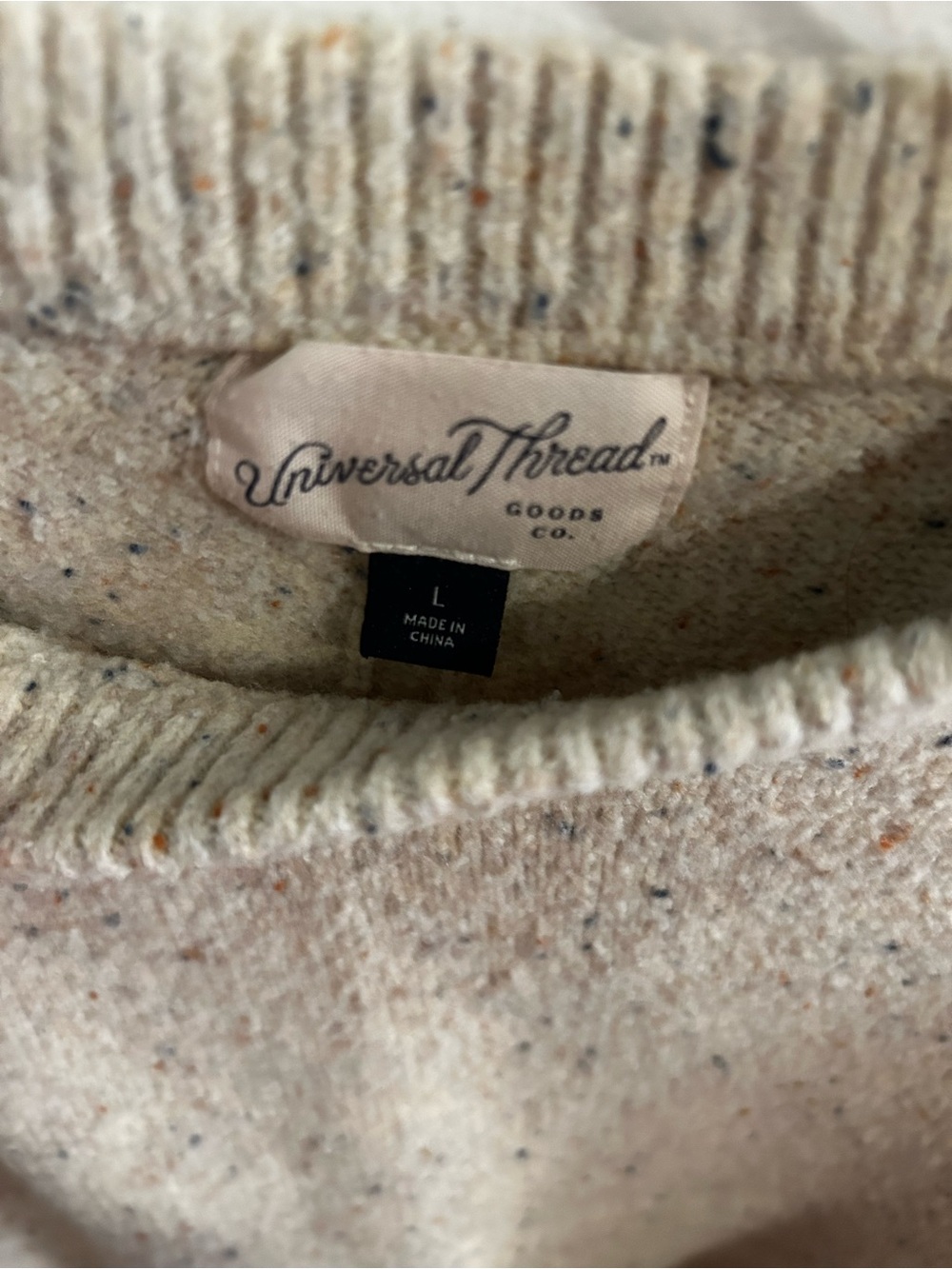 Universal Thread Cream Speckled Knit Sweater - Picture 2 of 3